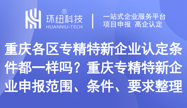 重慶各區(qū)專(zhuān)精特新企業(yè)認(rèn)定