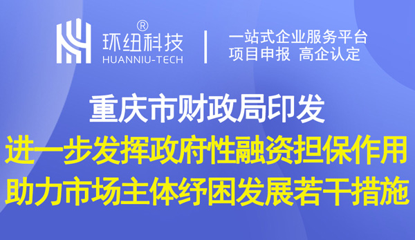 進(jìn)一步發(fā)揮政府性融資擔(dān)保作用 助力市場主體紓困發(fā)展若干措施