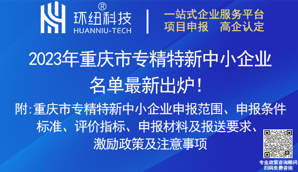 重慶市專精特新中小企業(yè)認定申報