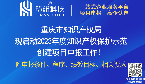 重慶市2023年度知識產(chǎn)權(quán)保護(hù)示范創(chuàng)建項目申報