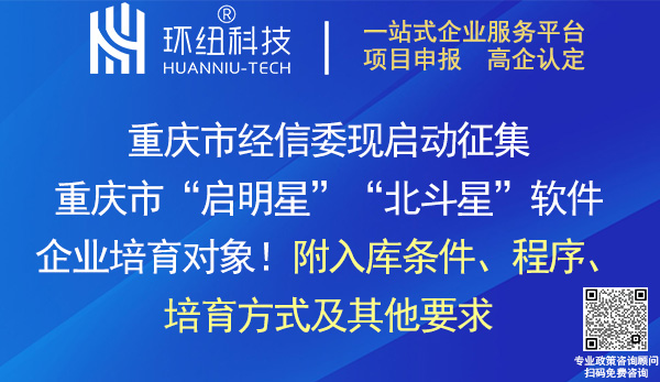 重慶市啟明星北斗星軟件企業(yè)培育入庫(kù)申報(bào)